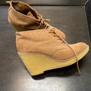 Leather wedges.  Only worn a few times.